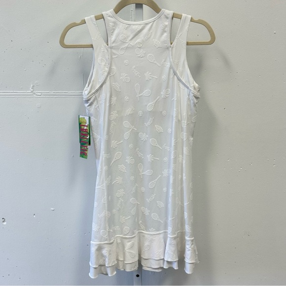 NWT Lilly Pulitzer UPF 50+ Delphina Tennis Dress White Small Athleisure - Picture 2 of 15